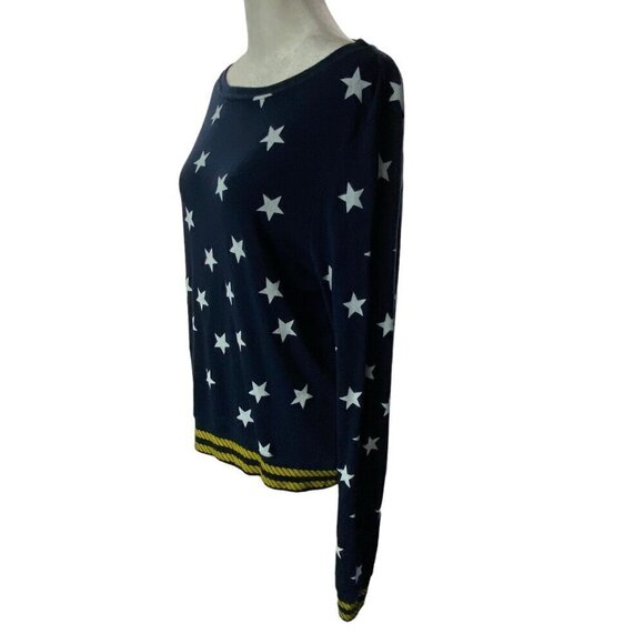 WILDFOX Stars Sailor Rope Nautical Pullover Long Sleeve Top Blue S 22-12 - Picture 4 of 15